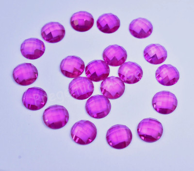Flawless Natural Pink Ruby 84.40 Ct Round 21 Pcs Checker Cut Certified Gemstone