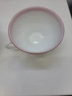 PAIR of Pyrex Pink Flamingo Striped Coffee Cup.  2 pieces.
