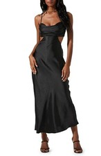 ASTR The Label Colette Cutout Satin Slipdress - X-Small