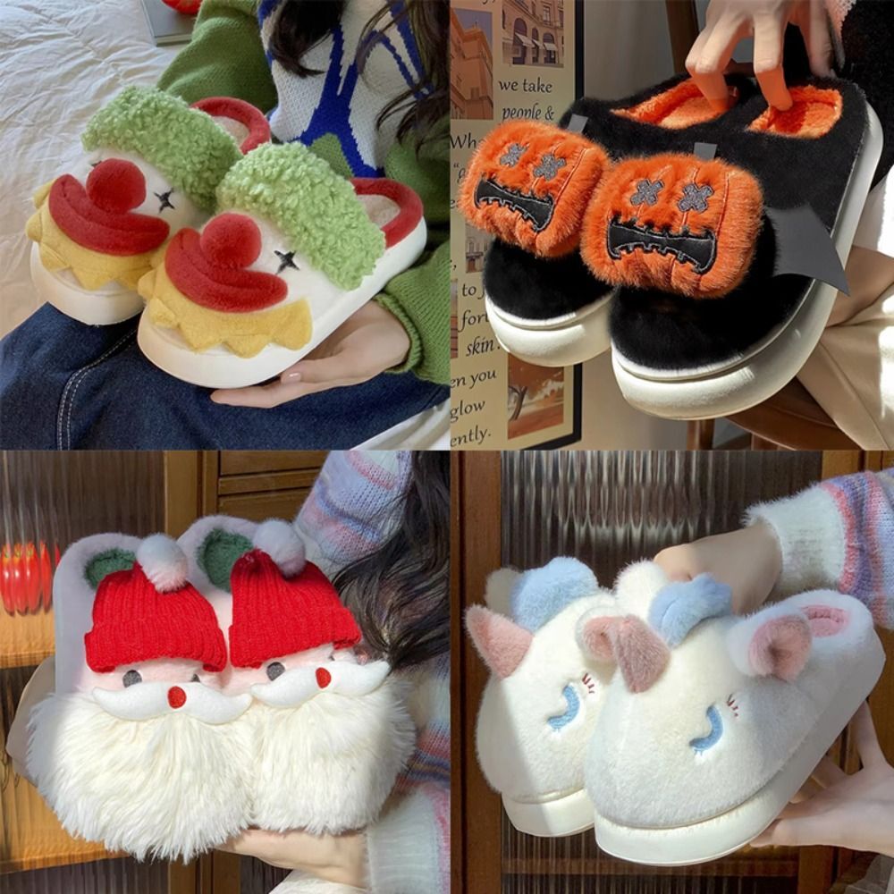 APL Ciabatte Clown Zucca in Cotone Peluche Scarpe Casa Donna e Ragazza