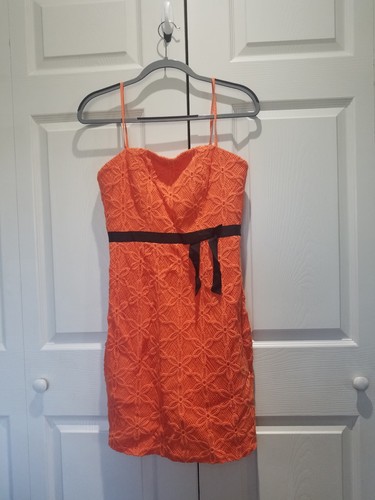 Plenty by Tracy Reese Women Mini Dress Size 6 Framed Strapless Orange NWT - Picture 10 of 11
