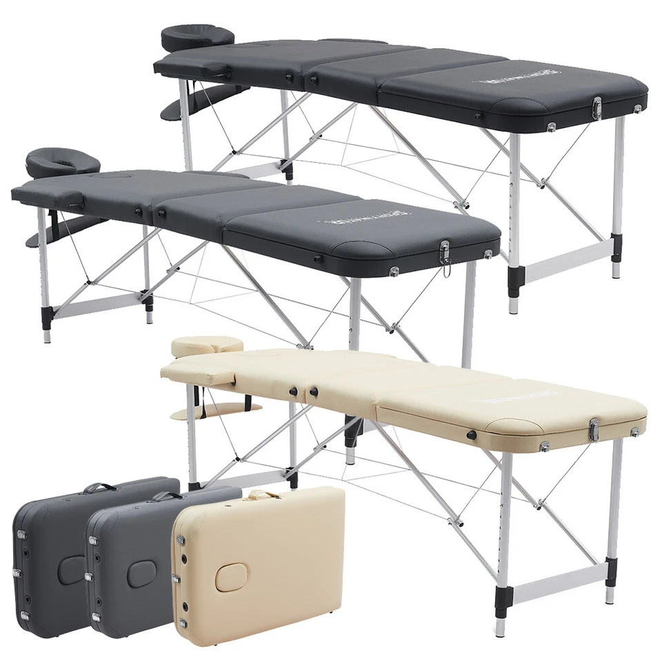 SPORTINATOR Premium 3 Zonen Kopfteil klappbare höhenverstellbar Massageliege neu