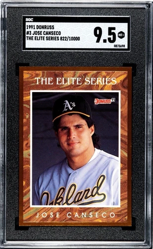1991 Donruss Elite Series Jose Canseco #3 SGC 9.5 Mint+ /10000 Rare! Low pop