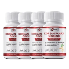 Korean Red Panax Ginseng 1600mg - 60/120/240 Capsules - Extra Strength NON-GMO