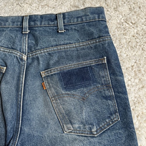 Vintage Levis 542 Jeans Mens 34x32 Fits 32x26 Denim Faded Honeycomb Flare 70s - Picture 14 of 16