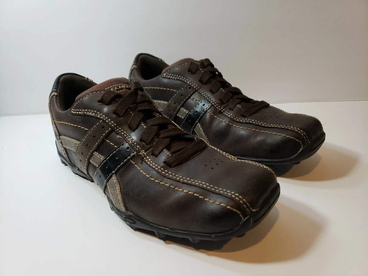 Skechers Relaxed Step Mens Brown Leather Shoes SN 61181 - Size 7 | eBay