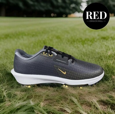 Nike Zoom Infinity Tour 2 Black Gold Golf Shoes FD0217-003  display picture 3