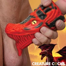 Creature Cocks: Dragon Tamer Silicone Stroker - Red ---FREE SHIPPING!!!