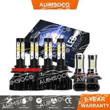 4-side Led Car Headlight Fog Lights Kit 6pc For Cadillac Srx 2010-2014 2015 2016