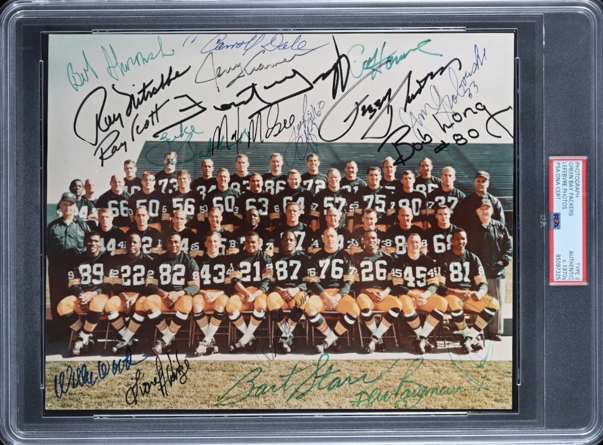 Bart Starr Autographed Signed Green Bay Packers 1966 AUTO Team TYPE 2 Photo 8x10 () PSA 