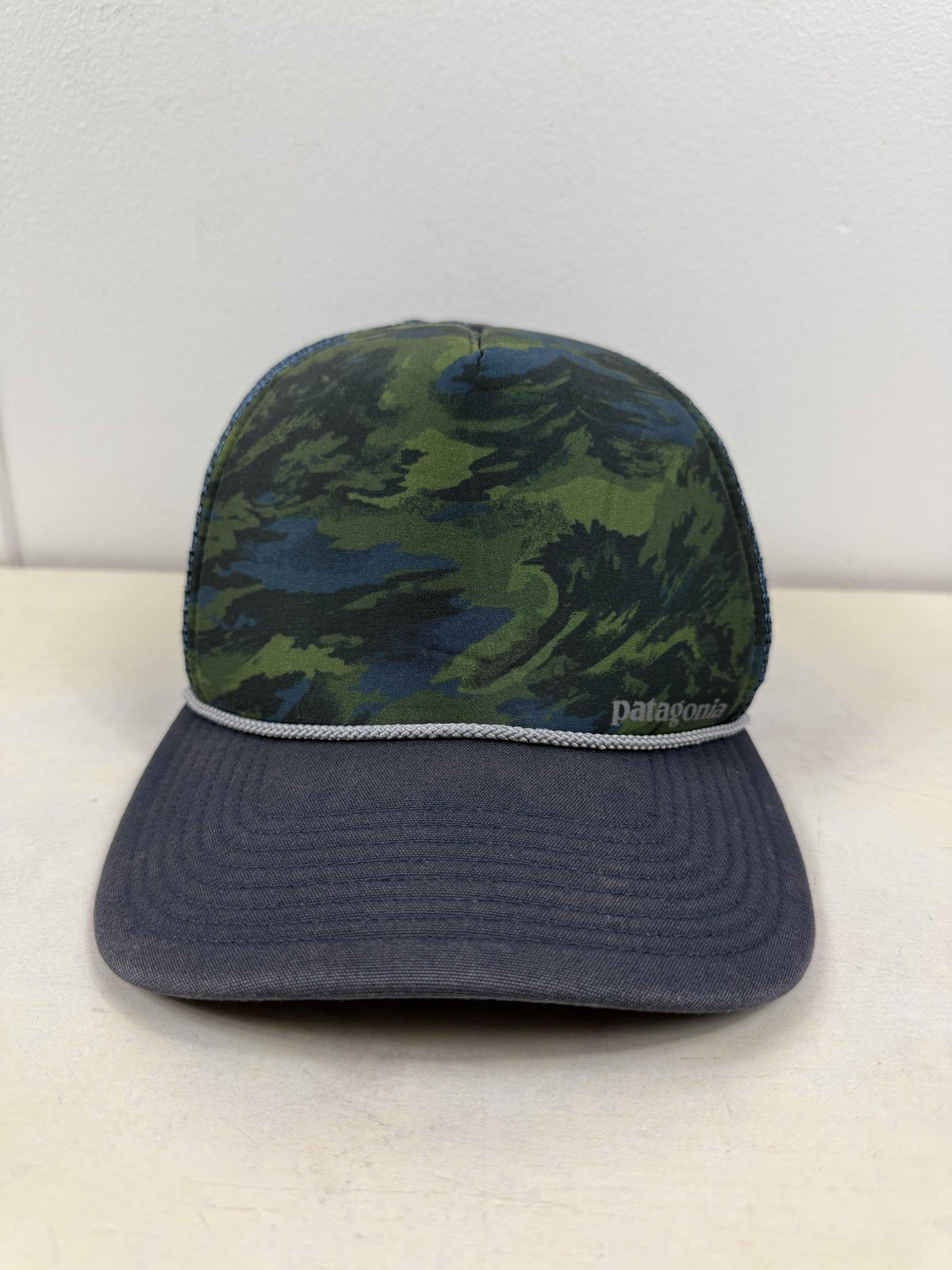 Snap Back Cap One Size Green Camo Datagonia Trucker Mens