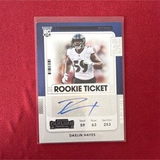 Panini Contenders Daelin Hayes Rookie Ticket Autograph #221 Baltimore Ravens
