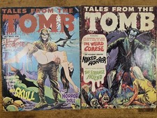2 VTG 1970s TALES FROM THE TOMB Novelle Magazines, Horror/ Sci-Fi Genres, Preown