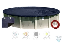 Buffalo Blizzard Deluxe Navy Blue Round Swimming Pool Winter Cover - Choose Size