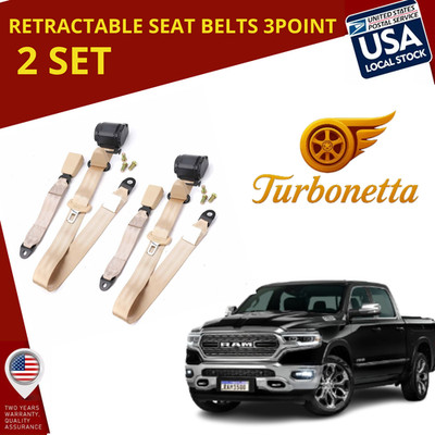 For all Ram car seat belts 2 set Rear beige rugged rear seat