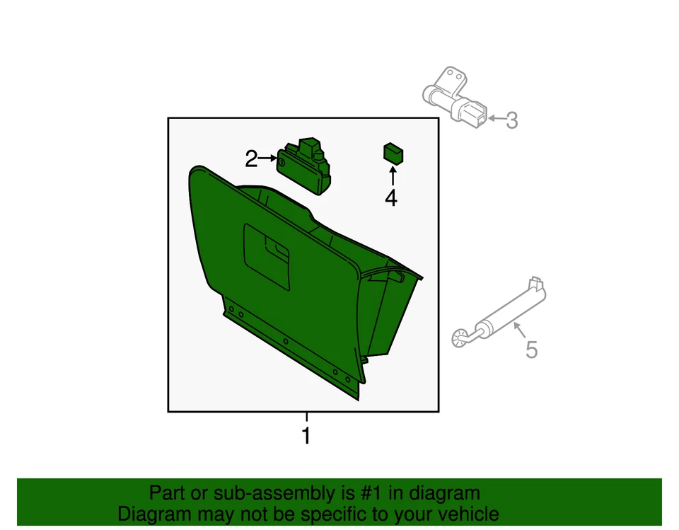 Conjunto de guantera original Ford 7L7Z-7806024-AC Foto 2 de 2