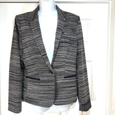 Tommy Hilfiger Womens sz 8 NWT Navy Patterned Stretch Lined Blazer