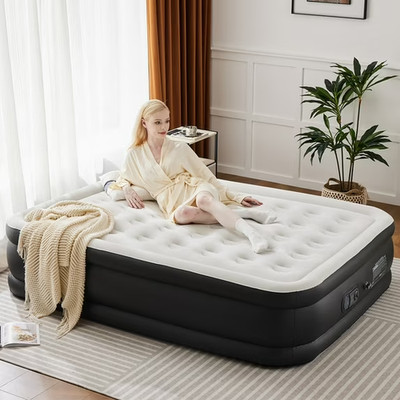 Queen Air Mattress 22-inch Height,Premium Comfort with Built-in Pump Waterproof