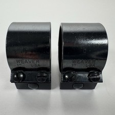Weaver 1  Scope Rings Pair Stamped  0  Detachable USA Steel Vtg