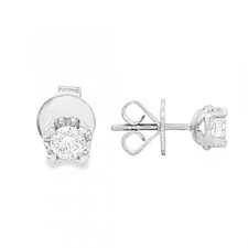 18ct White Gold Diamond Stud Earrings - 5x5mm - 0.30ct