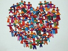 100 Tiny Worry Dolls. 50 Boys and 50 Girls