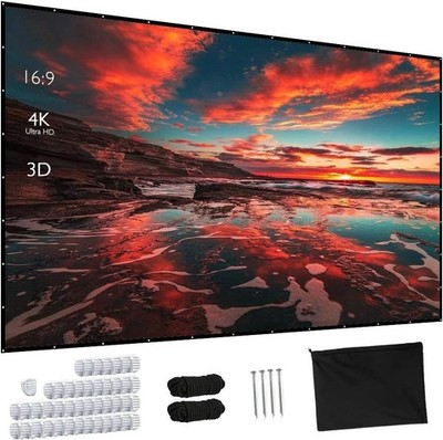 120 Inch Projector Screen Material White Matte Spandex Fabric 16:9 Aspect Ratio