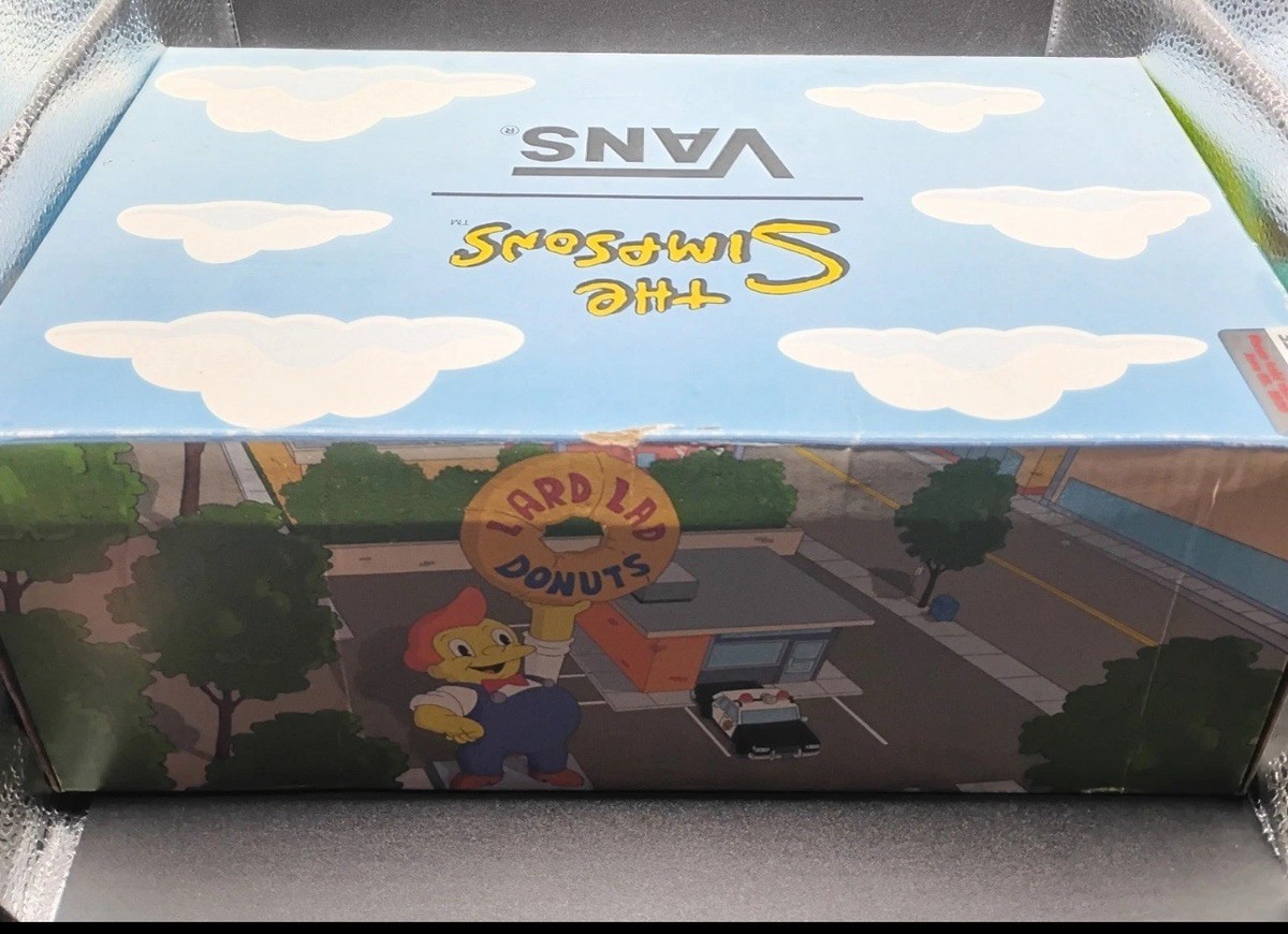 The Simpsons Bart Vans Slip-On Pro SZ10 Blue Yellow 2020 Brand New