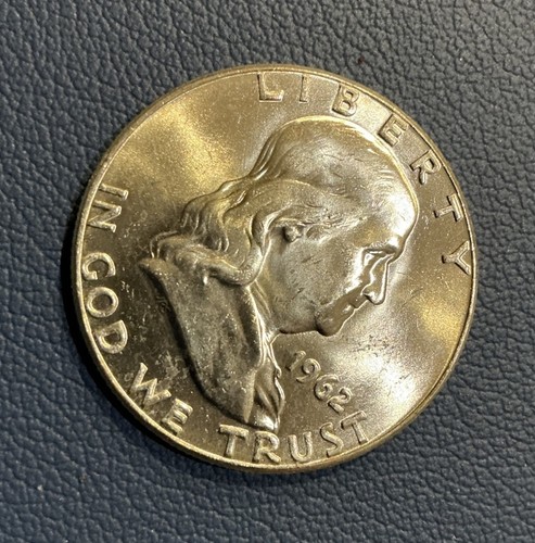 1962 50C Franklin Half Dollar - 90% Silver Half Dollar - Brilliant Uncirculated+