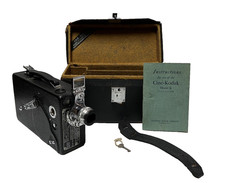 16mm Model K Cine Kodak, Black, Handle, Key, Manual and Case, AS-IS
