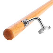 100cm/150/200cm Handrail Stair Rail Grab Balustrade Wood Staircase Banister Bar