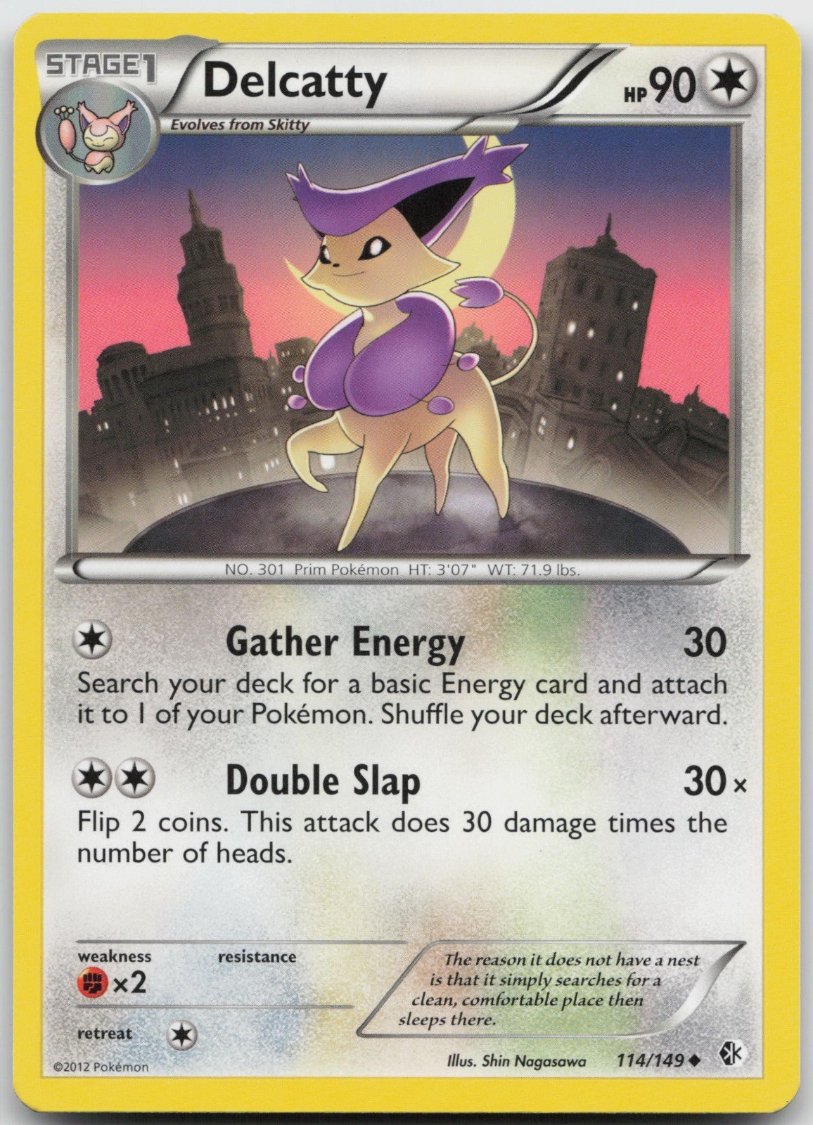 Delcatty Uncommon Colorless Boundaries Crossed 114/149 LP 2012 Shin Nagasawa Reg