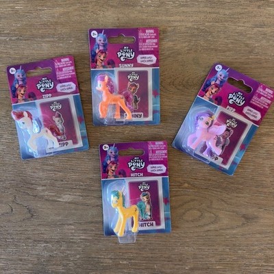 My Little Pony Miniature Figures-Lot Of 4 New In Packaging-Zipp-Sunny-Pipp-Hitch