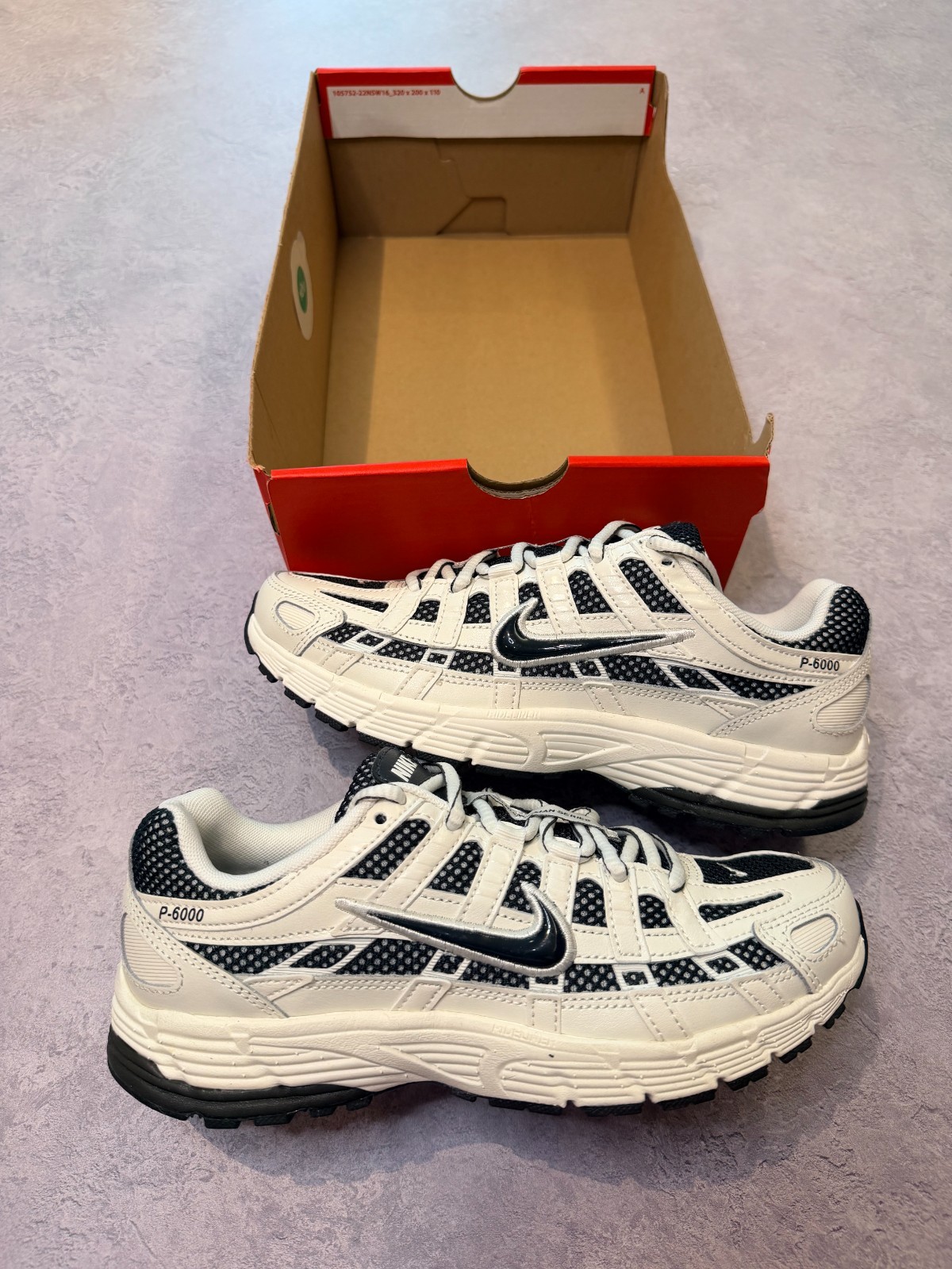 Nike P-6000 Gym Lifestyle Trainers Sail/Black - Size UK 5 - RRP £110 IO8711-101
