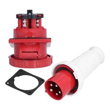 Plug Socket 5 Pin 3 Phase Power Connector IP67 Waterproof 380415V 63A 3P+N+E☜