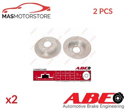 BREMSSCHEIBEN SATZ PAAR HINTEN ABE C4M001ABE 2PCS I FÜR MERCEDES-BENZ C-CLASS