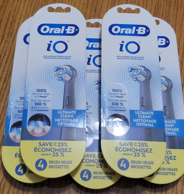 1 Package 4 Brush Heads of Oral-B iO Ultimate Clean Replacement Brush Heads
