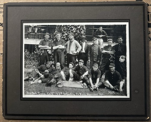 1917 FORT BENJ HARRISON 23rd Army Infantry ID'd BASEBALL TEAM Photo MLB Players?