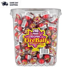 Atomic Fireball Cinnamon Candy Tub - 240 Bold Treats for Brave Souls 64.8 oz 