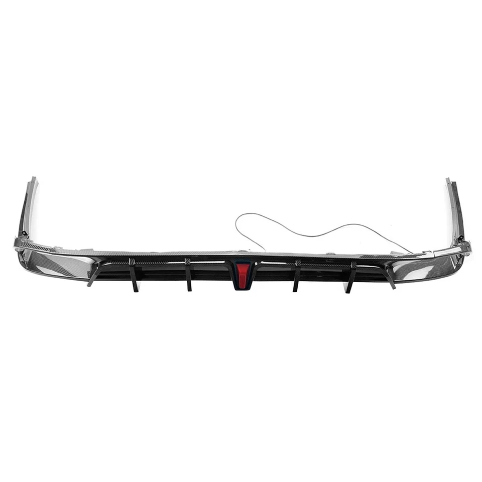 Difusor divisor de labios LED de fibra de carbono para parachoques trasero Honda Accord 2020-2021 Foto 2 de 4