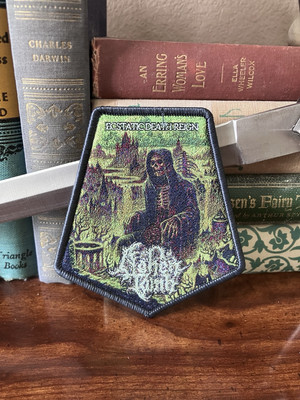 ASHEN TOMB dark blue Border Too Rotten To Die OFFICIAL woven patch