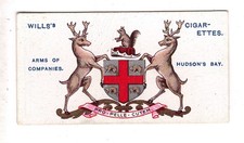 Wills cigarettes card 1913. Arms of Companies. #49 Hudson Bay Company Canada