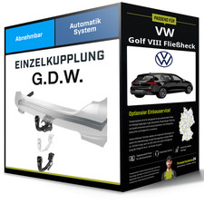 Abnehmbare Anhängerkupplung für VW Golf VIII Fließheck 19- Typ CD1/DA1 G.D.W.