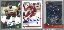 DONALD MACLEAN AND TWO OTHER AUTOGRAPHED NHL AND CHL ICE  HOCKEY CARDS