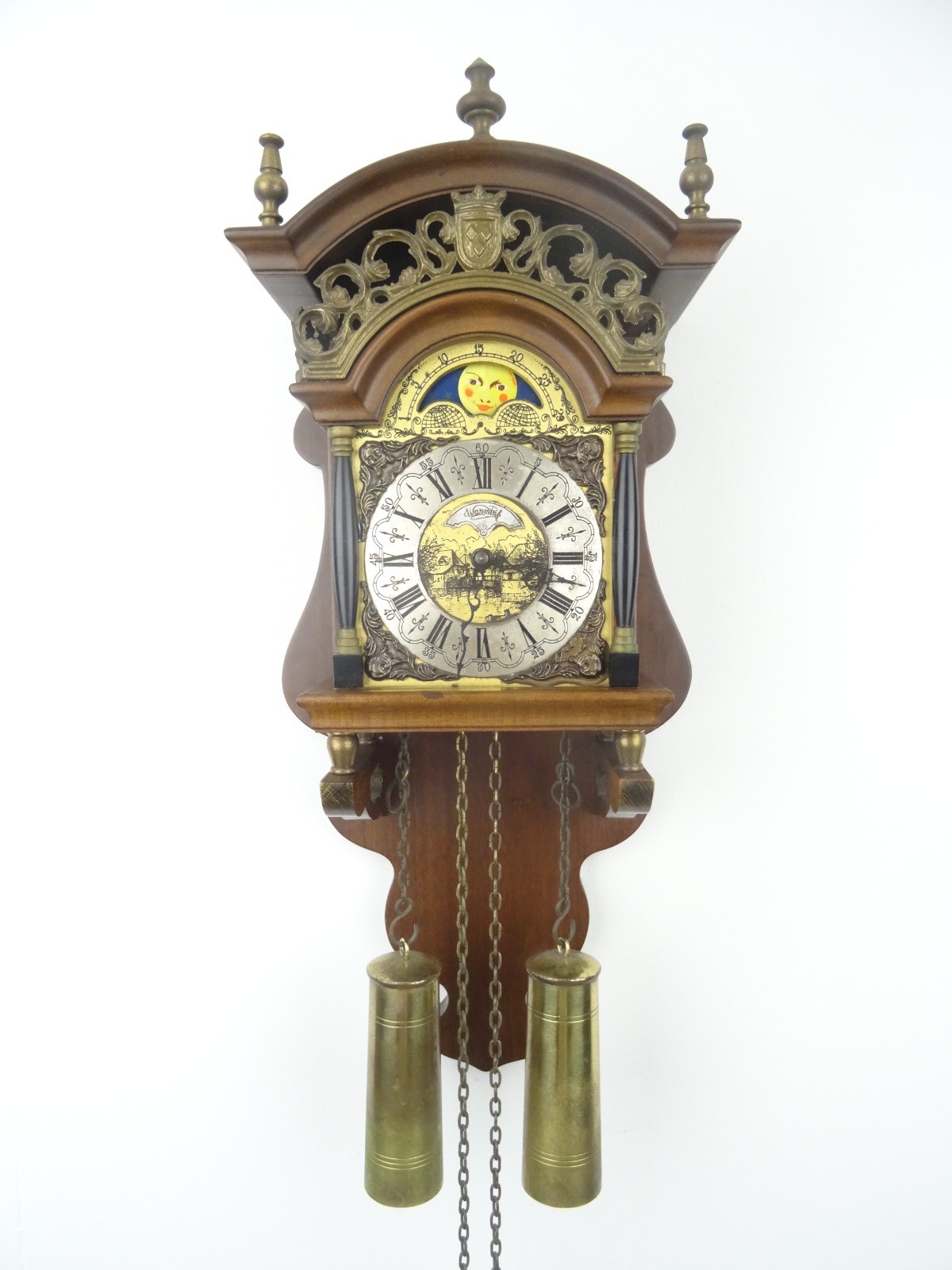 Dutch Warmink Sallander Vintage Antique Wall Clock 8 day Holland