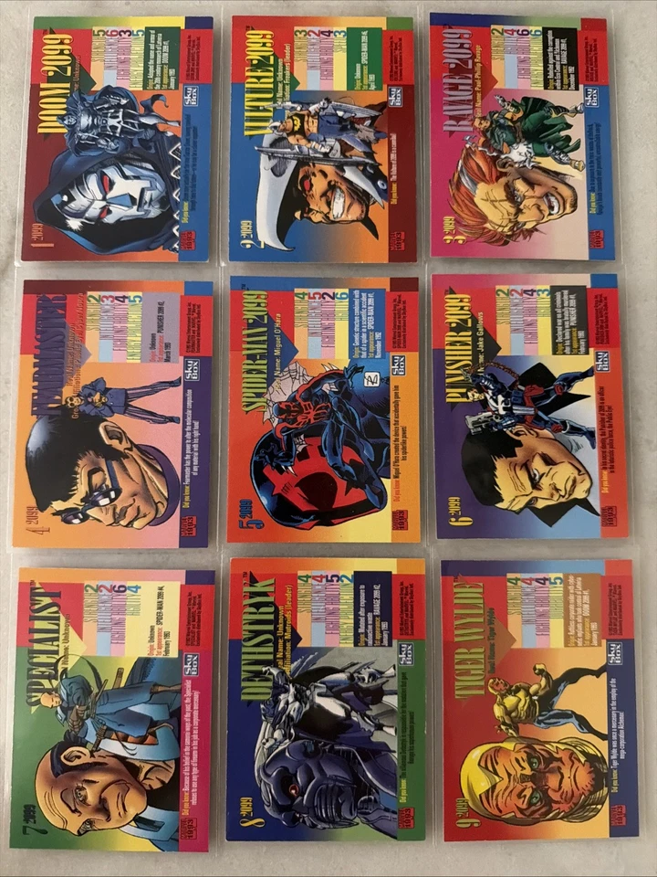 1993 Marvel Universe Insert Red Foil 2099 Complete Set 1-9 SkyBox NM - Image 2 of 4
