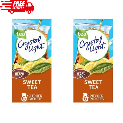 Crystal Light Sweet Tea Powdered Drink Mix 6 ct (12 Packets Total)