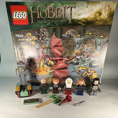 LEGO Hobbit 79018 Lonely Mountain All 5 Minifigures Throne Weapons READ