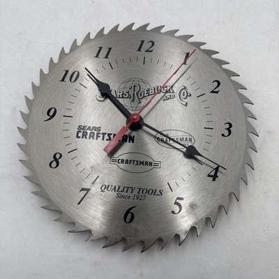 Vtg Craftsman 10'' Sears Roebuck & Co. Saw Blade Shop Clock (not Working)