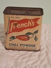 Vintage  Spice Tin Can French's Chili Powder 