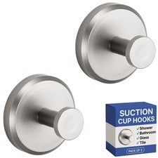 HOME SO Suction Cup Hooks for Shower, Bathroom, Kitchen, Glass Door, Mirror, ...